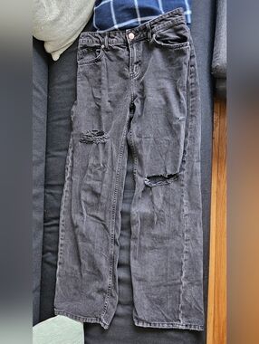 Women's Divided Distressed High-Rise Black Jeans USA20